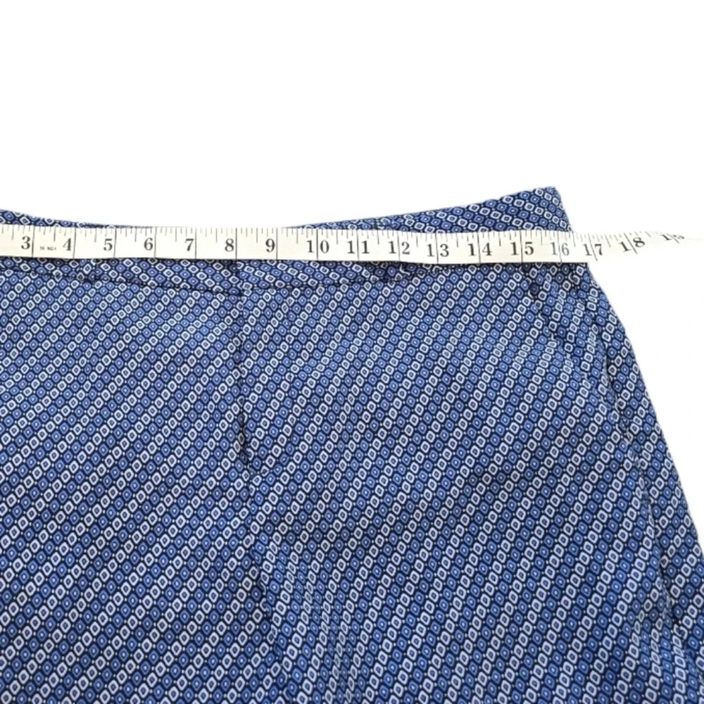 Banana Republic Avery Womens Blue Geometric Diamond Straight Leg Dress Pants 6